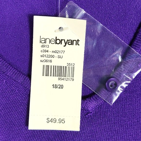 Lane Bryant Purple V Neck Pullover Women's 18/20 - Picture 9 of 10